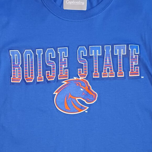 Boise State Broncos Mens T Shirt Size S Blue Long Sleeve NCAA Tee - Picture 3 of 5